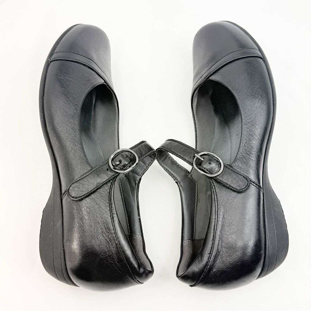 Dansko FAWNA Black Nappa Leather Mary Jane Support Casual Workwear Wide Shoes - Picture 8 of 16